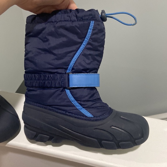Sorel Winter snow boots black and blue kids size 6  *inspect photos for wear - Picture 13 of 17